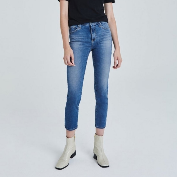 Ag Adriano Goldschmied Denim - AG The Isabelle High Rise straight crop jeans